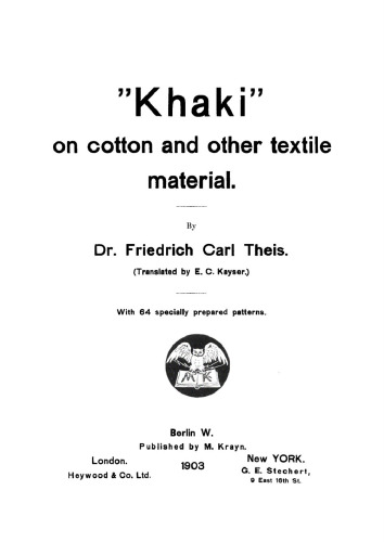 “Khaki” on cotton and other textile material