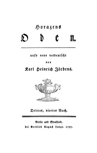 Horazens Oden: Buch 3, 4