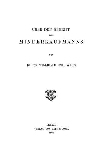 Über den Begriff des Minderkaufmanns