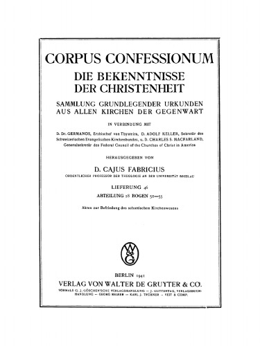 Abteilung 18. Presbyterianismus, Bogen 51–55: Akten zur Befriedung des schottischen Kirchenwesens