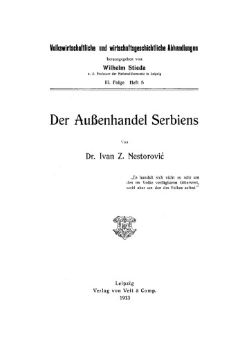Der Außenhandel Serbiens