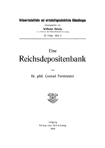 Eine Reichsdepositenbank