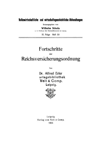 Fortschritte der Reichsversicherungsordnung