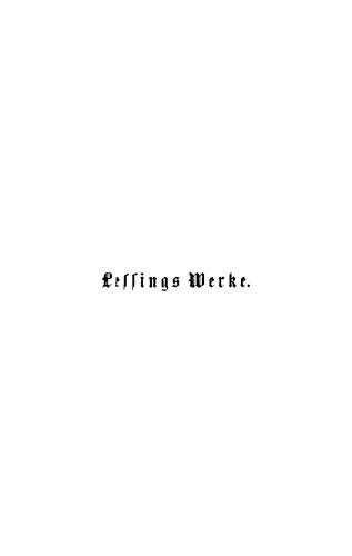 Lessings Werke: Band 1