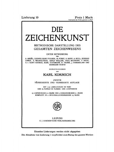 Die Zeichenkunst: Lieferung 10