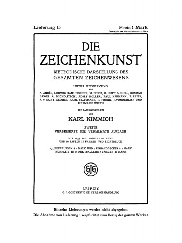 Die Zeichenkunst: Lieferung 15