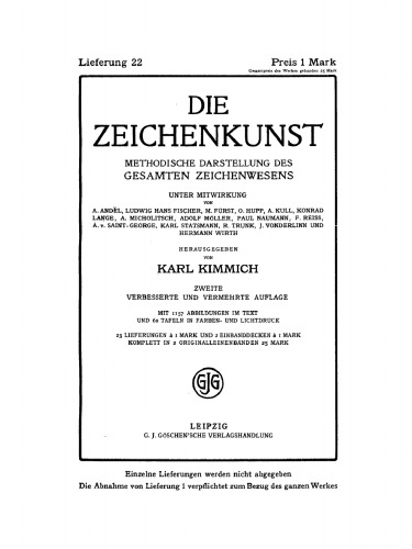 Die Zeichenkunst: Lieferung 22