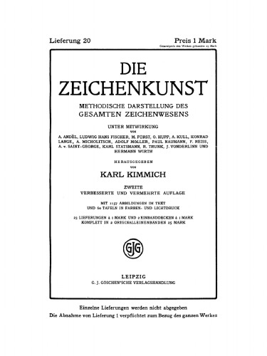 Die Zeichenkunst: Lieferung 20
