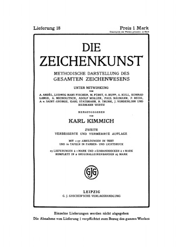 Die Zeichenkunst: Lieferung 18