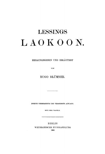 Lessings Laokoon
