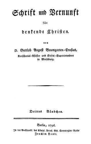 Schrift und Vernunft für denkende Christen: Bändchen 3