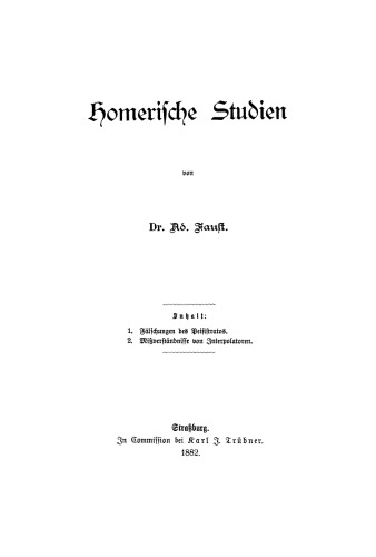 Homerische Studien
