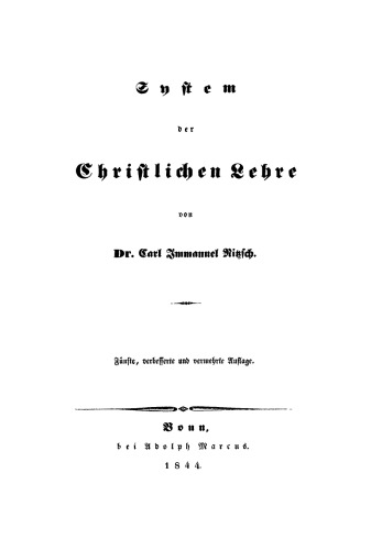 System der christlichen Lehre