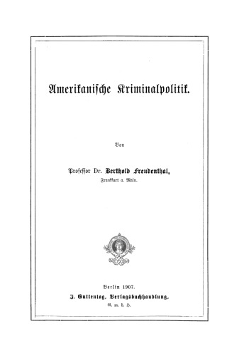 Amerikanische Kriminalpolitik