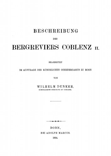Beschreibung des Bergreviers Coblenz II.