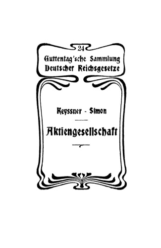 Aktiengesellschaft und Kommanditgesellschaften auf Aktien