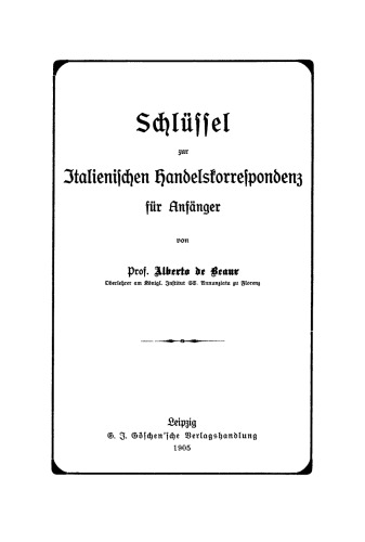 Schlüssel zur italienischen Handelskorrespondenz für Anfänger