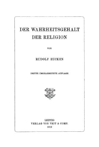 Der Wahrheitsgehalt der Religion