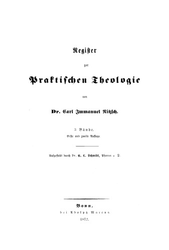 Praktische Theologie: Register