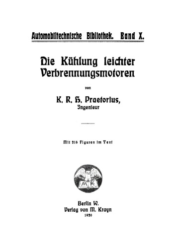 Die Kühlung leichter Verbrennungsmotoren