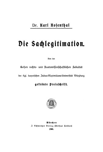Die Sachlegitimation