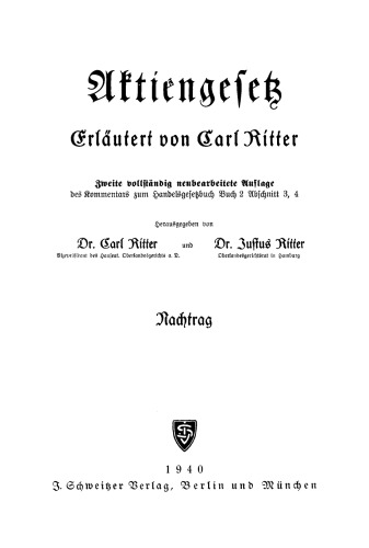 Aktiengesetz, Nachtrag