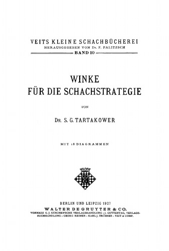 Winke für die Schachstrategie