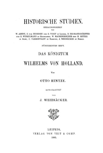 Das Königtum Wilhelms von Holland