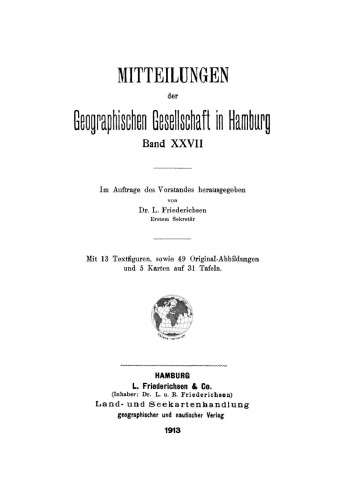 Mitteilungen der Geographischen Gesellschaft in Hamburg, Band 27