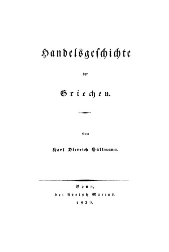 Handelsgeschichte der Griechen