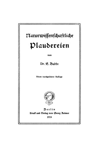 Naturwissenschaftliche Plaudereien
