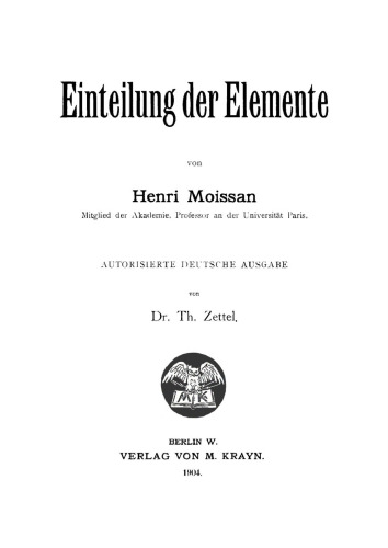 Einteilung der Elemente