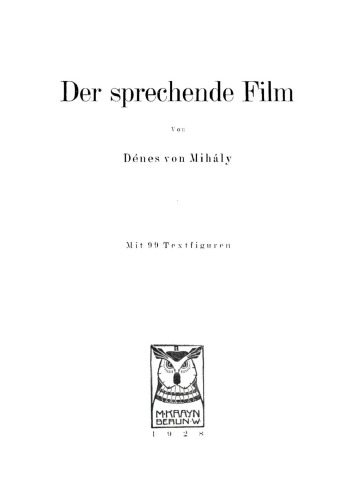 Der sprechende Film