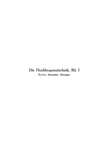 Atmosphärische Störungen in der drahtlosen Nachrichtenübermittlung