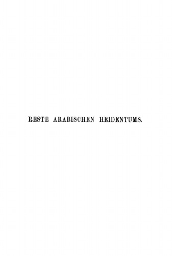 Reste arabischen Heidentums