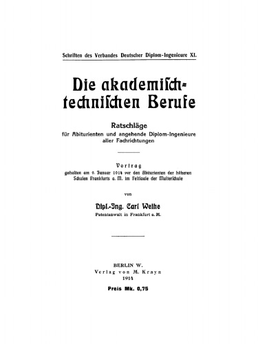 Die akademisch-technischen Berufe