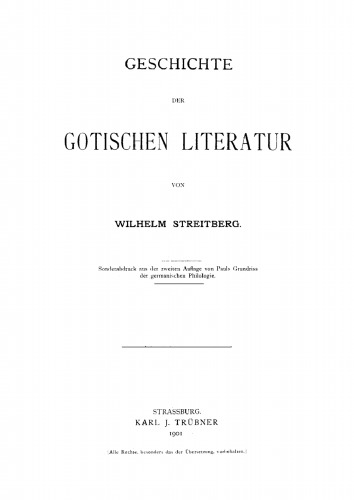 Geschichte der gotischen Literatur