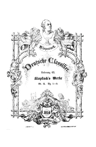 Klopstock’s Werke Band. 2. Bg. 1–9