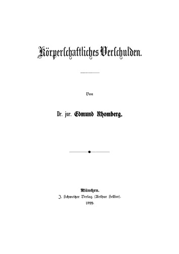 Körperschaftliches Verschulden