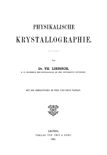 Physikalische Krystallographie