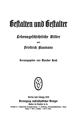 Gestalten und Gestalter: Lebensgeschichtliche Bilder