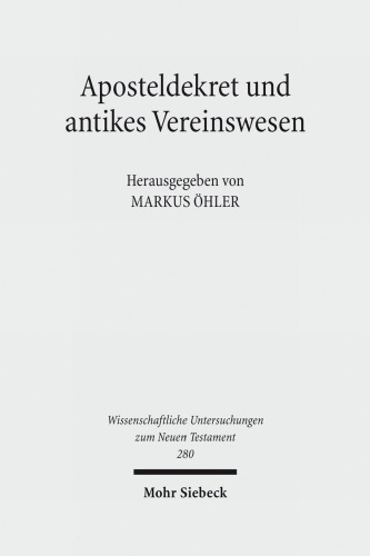 Aposteldekret Und Antikes Vereinswesen