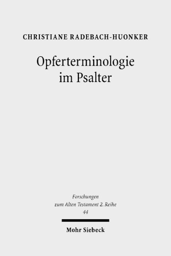Opferterminologie im Psalter