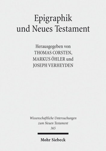 Epigraphik Und Neues Testament