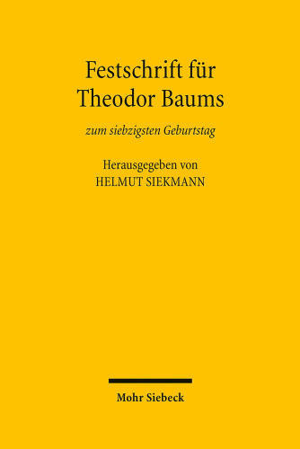 Festschrift für Theodor Baums