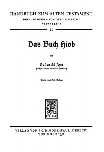 Das Buch Hiob