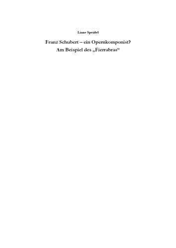 Franz Schubert - ein Opernkomponist?: Am Beispiel des "Fierrabras"