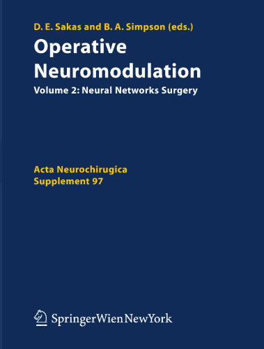 Operative Neuromodulation: Volume 2: Neural Networks Surgery