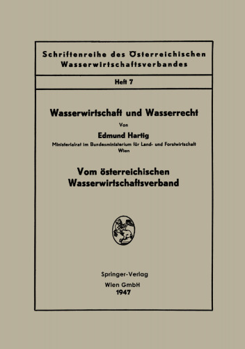 Wasserwirtschaft und Wasserrecht