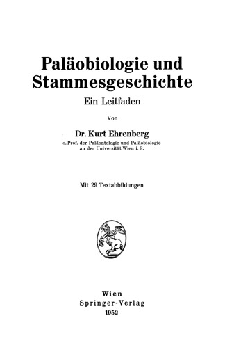 Palaobiologie und Stammesgeschichte: Ein Leitfaden